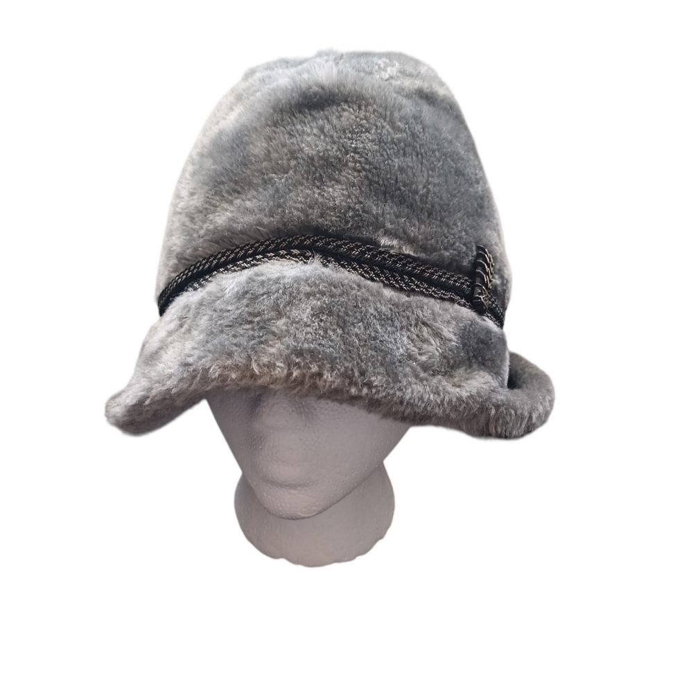 Faux Fur Sweden Trilby Hat Gray Large